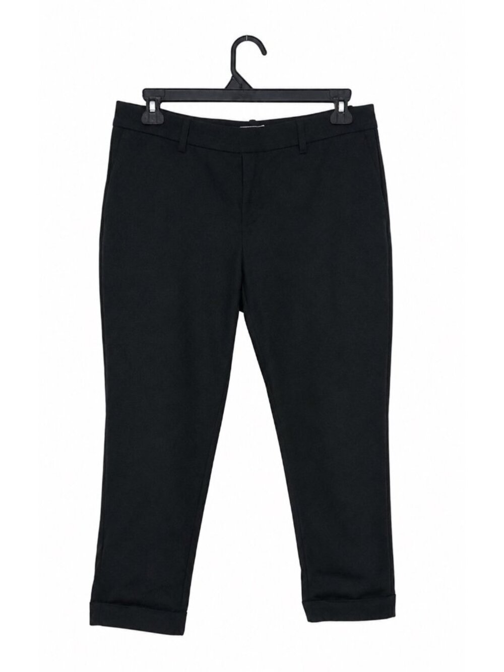 Black Merona Womens Stretch Slim Fit Cropped Dress Pants